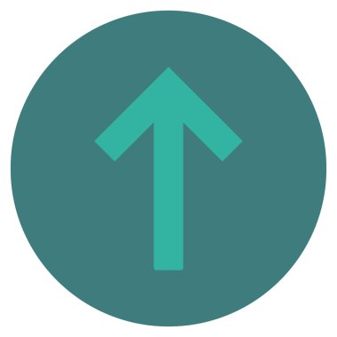 Vektör simge yuvarlak düz yukarı ok