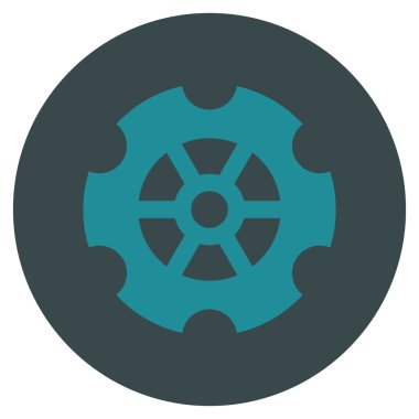 Vites düz yuvarlak vektör simgesi