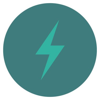 Elektrik düz yuvarlak vektör simgesi