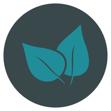 Flora Bitki düz yuvarlak vektör simgesi