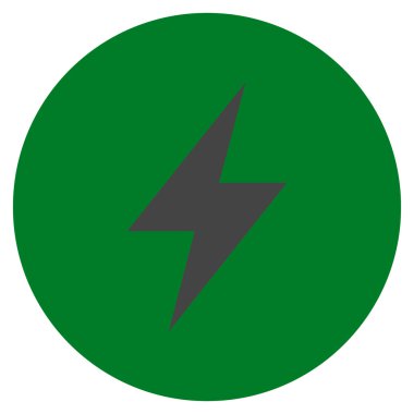 Düz yuvarlak vektör simge elektrik Strike