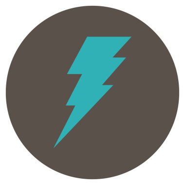 Düz yuvarlak vektör simge yürütmek