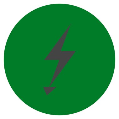 Düz yuvarlak vektör simge elektrik Strike