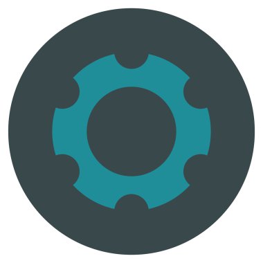 Vites düz yuvarlak vektör simgesi