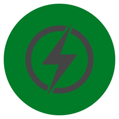 Elektrik düz yuvarlak vektör simgesi