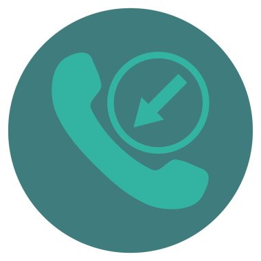 Vektör simge yuvarlak düz gelen arama