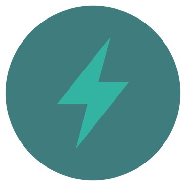 Düz yuvarlak vektör simge elektrik Strike