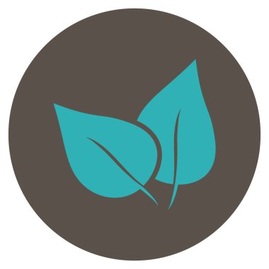 Flora Bitki düz yuvarlak vektör simgesi