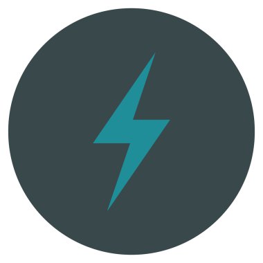 Elektrik düz yuvarlak vektör simgesi