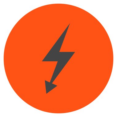 Düz yuvarlak vektör simge elektrik Strike