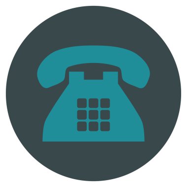 Sesi telefon vektör simge düz yuvarlak