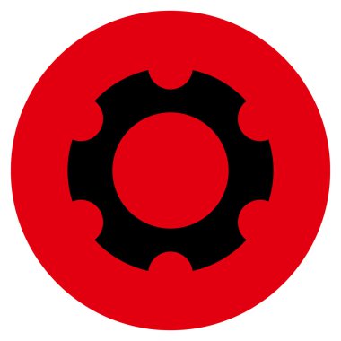 Vites düz yuvarlak vektör simgesi