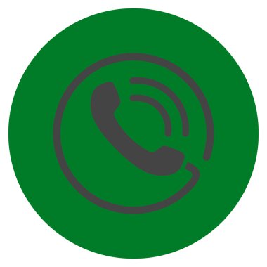 Telefon vektör simge düz yuvarlak