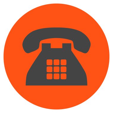 Sesi telefon vektör simge düz yuvarlak