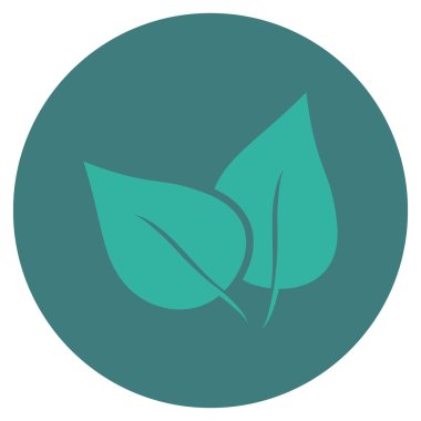 Flora Bitki düz yuvarlak vektör simgesi