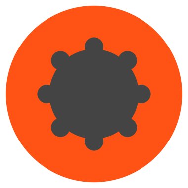 Vites düz yuvarlak vektör simgesi