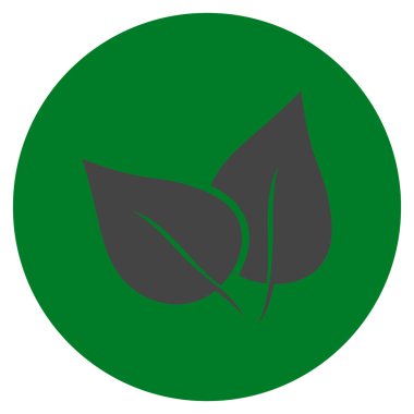 Flora Bitki düz yuvarlak vektör simgesi