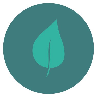 Bitki yaprak düz yuvarlak vektör simgesi