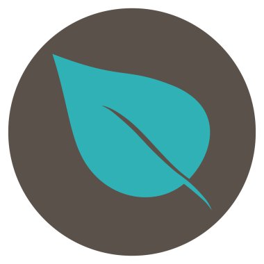 Bitki yaprak düz yuvarlak vektör simgesi