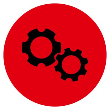 Vites düz yuvarlak vektör simgesi