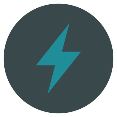 Düz yuvarlak vektör simge elektrik Strike