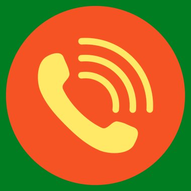 Telefon vektör simge düz yuvarlak