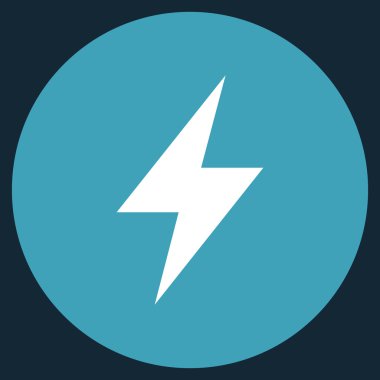 Düz yuvarlak vektör simge elektrik Strike