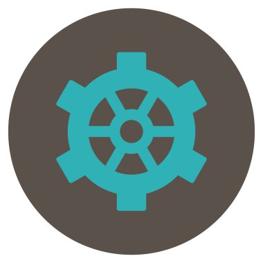 Vites düz yuvarlak vektör simgesi