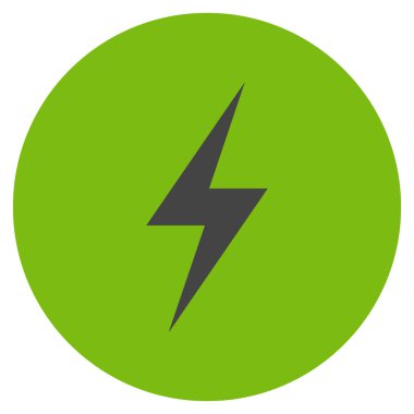 Elektrik düz yuvarlak vektör simgesi