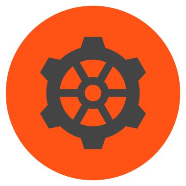 Vites düz yuvarlak vektör simgesi