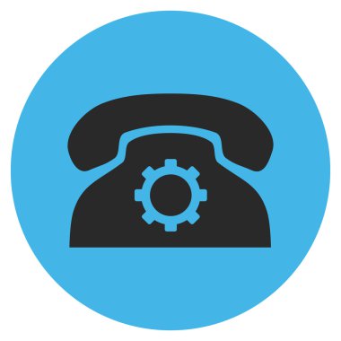 Telefon ayarları düz yuvarlak vektör simgesi