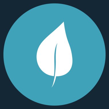 Bitki yaprak düz yuvarlak vektör simgesi