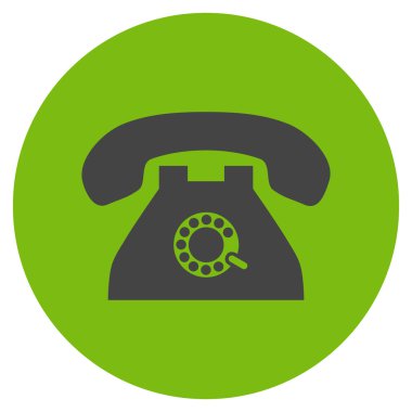 Nabız telefon vektör simge düz yuvarlak