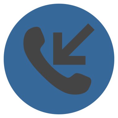 Vektör simge yuvarlak düz gelen arama