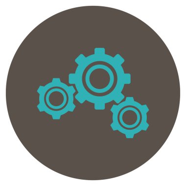 Vites düz yuvarlak vektör simgesi