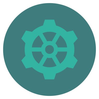 Vites düz yuvarlak vektör simgesi