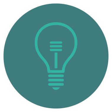 Lamba ampul düz yuvarlak vektör simgesi