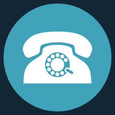 Nabız telefon vektör simge düz yuvarlak