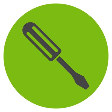 Vektör simge yuvarlak düz tornavida