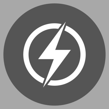 Elektrik düz yuvarlak vektör simgesi