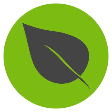 Bitki yaprak düz yuvarlak vektör simgesi