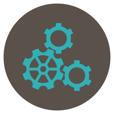 Vites düz yuvarlak vektör simgesi