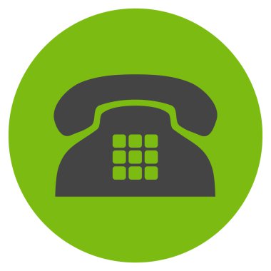 Sesi telefon vektör simge düz yuvarlak