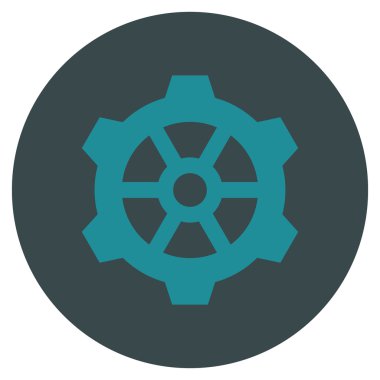 Vites düz yuvarlak vektör simgesi