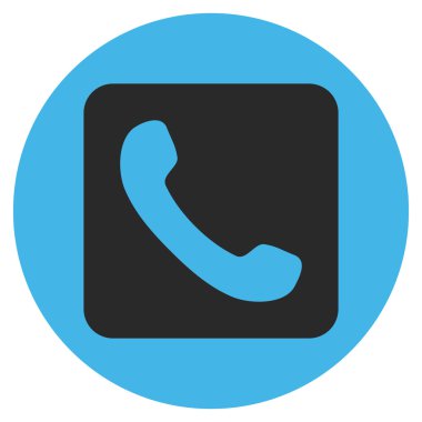 Telefon düz yuvarlak vektör simgesi