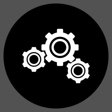 Vites düz yuvarlak vektör simgesi