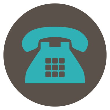 Sesi telefon vektör simge düz yuvarlak