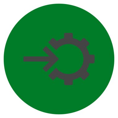 COG Tümleştirme düz yuvarlak vektör simgesi