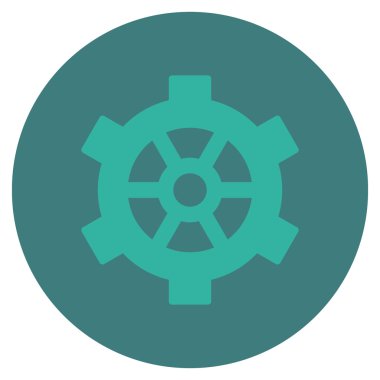 Vites düz yuvarlak vektör simgesi