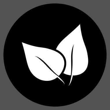 Flora Bitki düz yuvarlak vektör simgesi